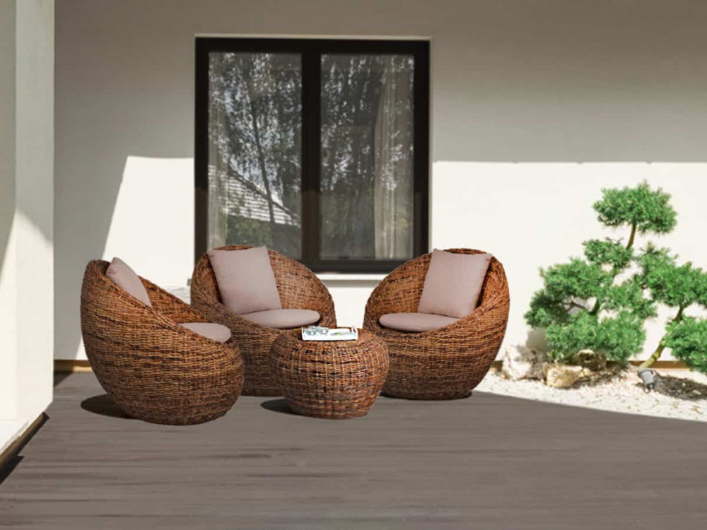 Couchtisch Rattan Modern Rattan natur