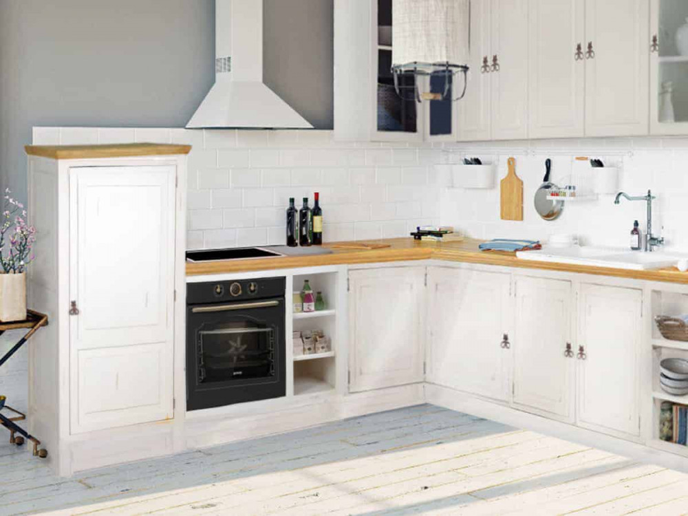 Küchenmodul Mexico Möbel Landhaus Pinie Weiß