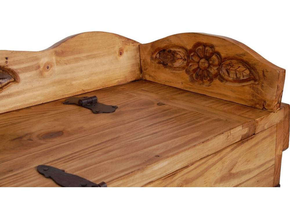 Truhenbank Mexico Möbel Landhaus Pinie Honig