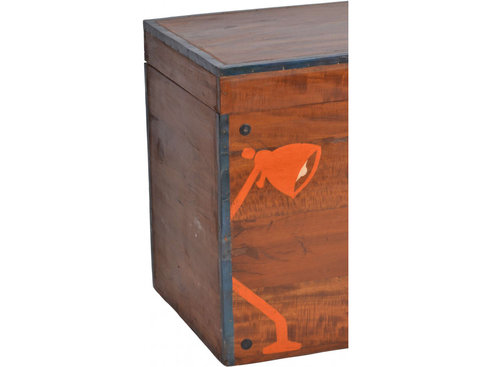 Kiste  Modern Recycletes Holz Haselnuss