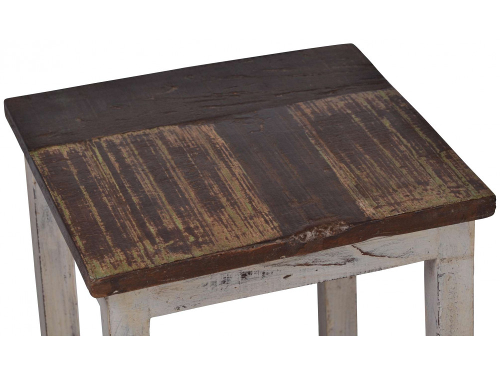 Barhocker  Modern Recycletes Holz Weiß