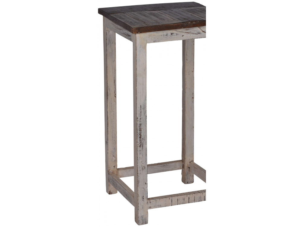 Barhocker  Modern Recycletes Holz Weiß