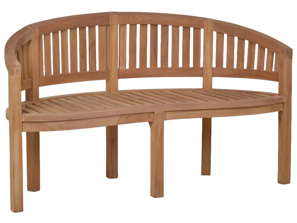 Bank  Gartenmöbel Outdoor Modern Massivholz Teak Honig