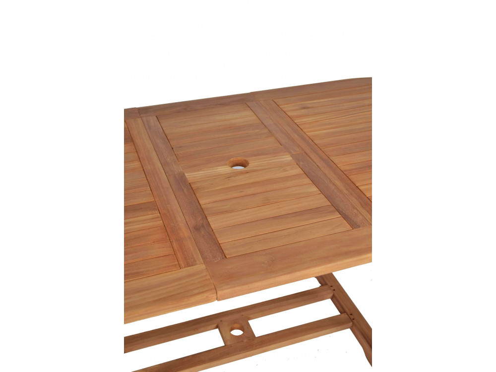 Gartentisch  Gartenmöbel Outdoor Modern Massivholz Teak Honig