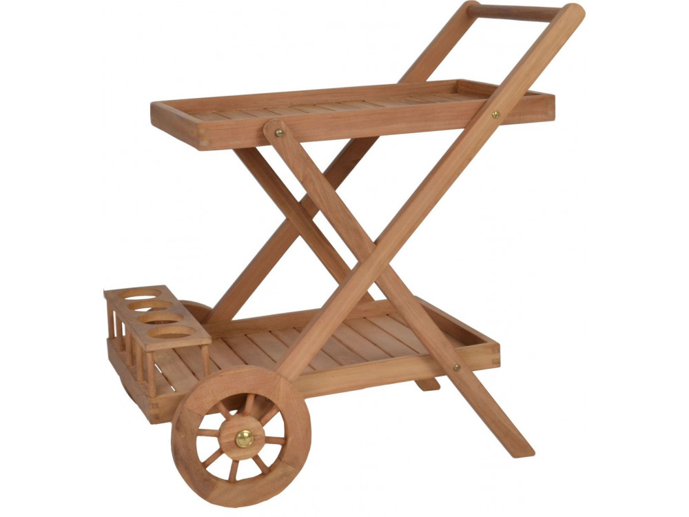 Servierwagen  Gartenmöbel Outdoor Modern Teak Honig 1
