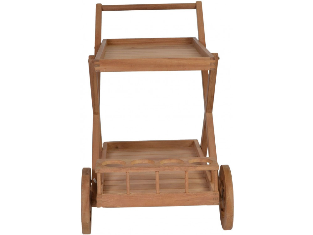 Servierwagen  Gartenmöbel Outdoor Modern Teak Honig 2