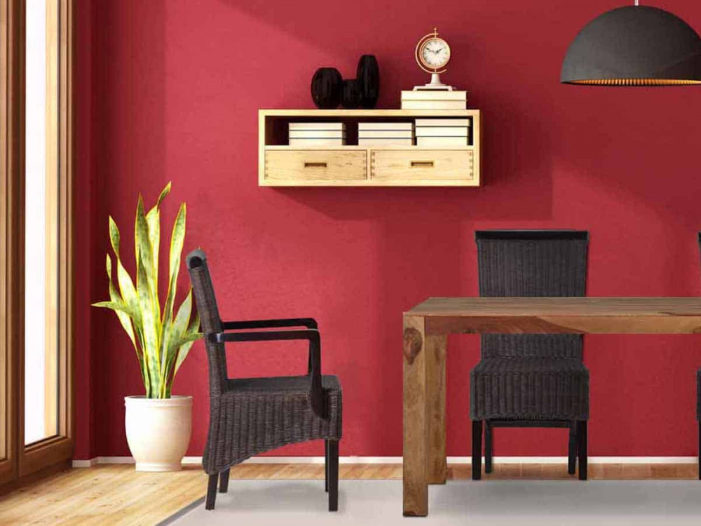 Armlehnstuhl Rattan Modern Mahagoni Braun