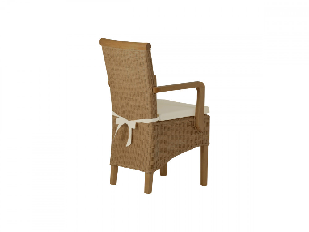 Armlehnstuhl Rattan Modern Mahagoni Rattan natur