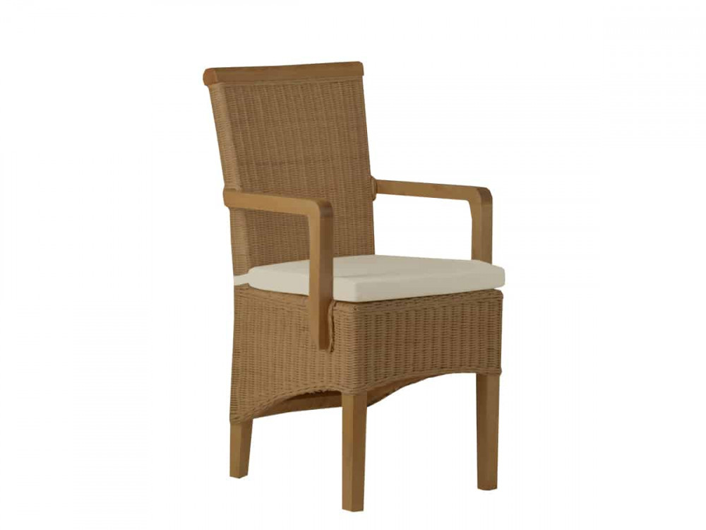 Armlehnstuhl Rattan Modern Mahagoni Rattan natur