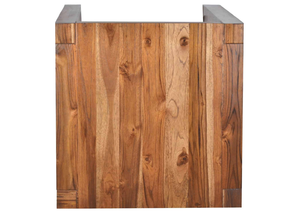 Bartisch Thali Modern Massivholz Teak Dunkelbraun