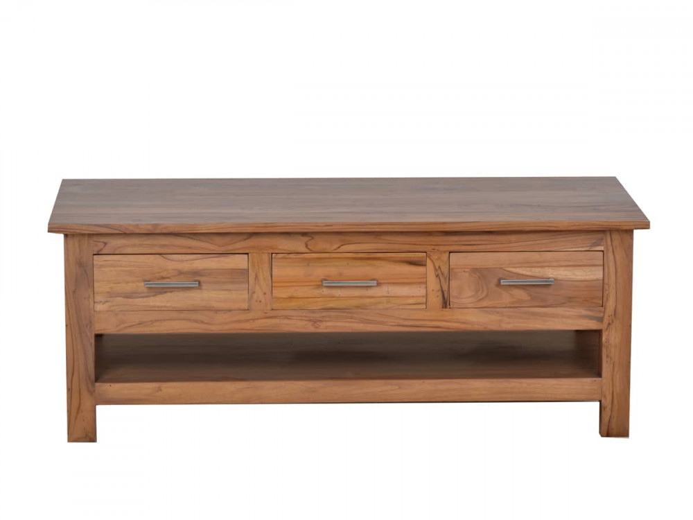 Couchtisch Thali Modern Teak Dunkelbraun