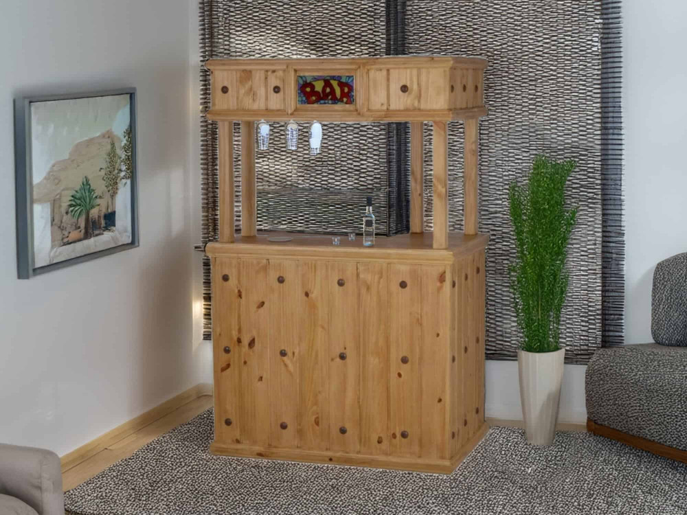 Bar Mexico Möbel Landhaus Pinie Honig