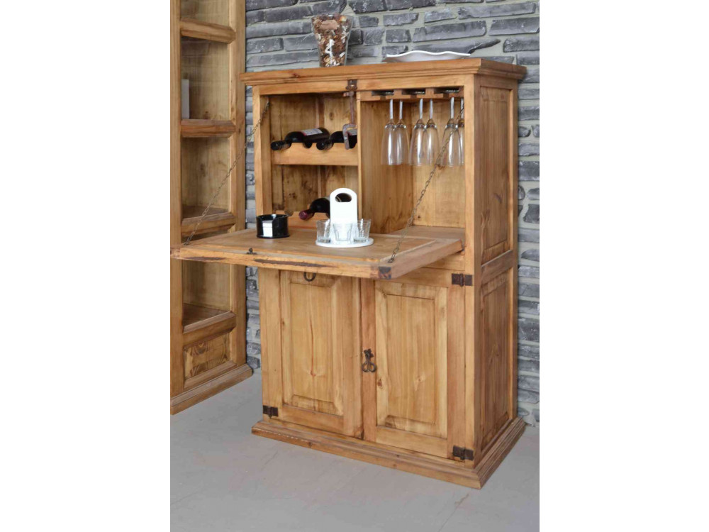 Barschrank Mexico Möbel Landhaus Pinie Honig