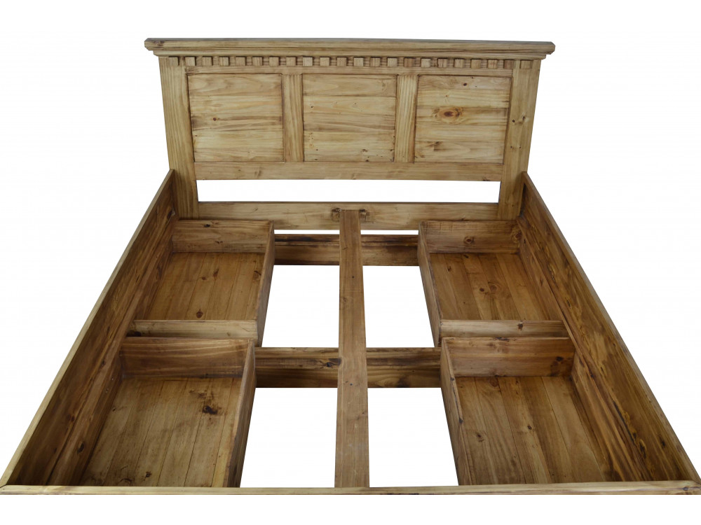 Bett Mexico Möbel Landhaus Massivholz Pinie Honig