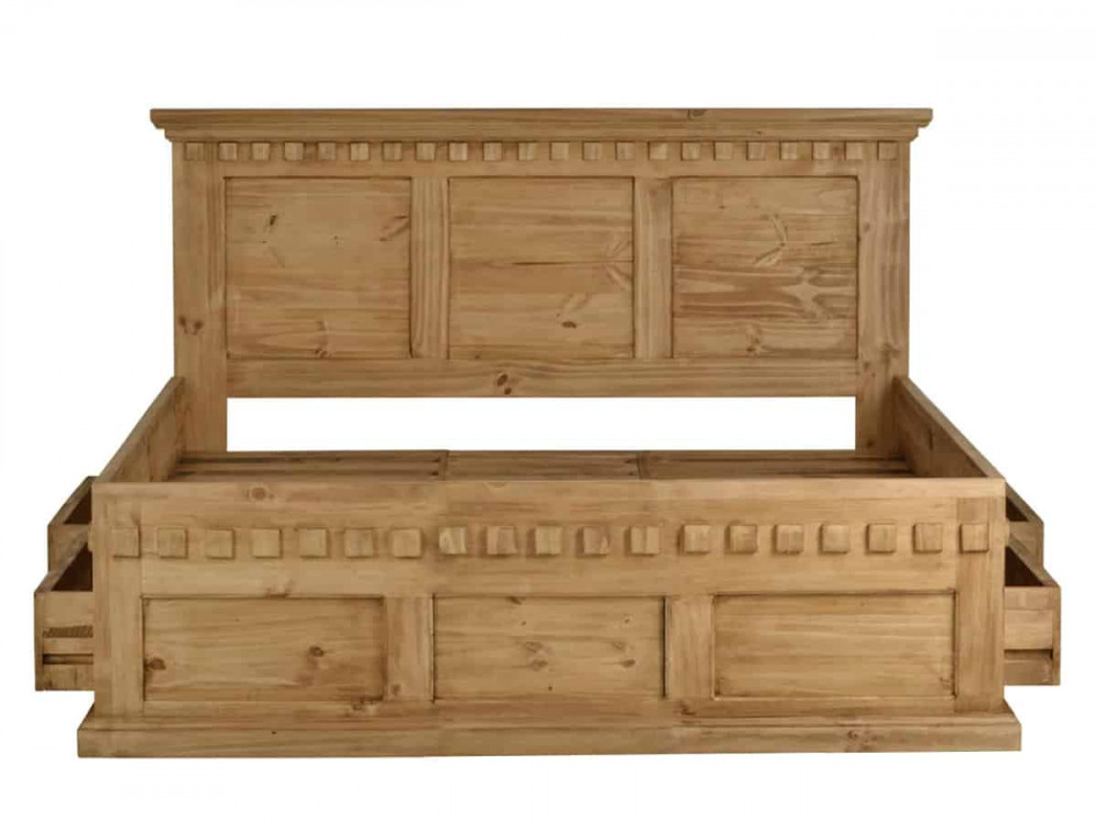 Bett Mexico Möbel Landhaus Massivholz Pinie Honig