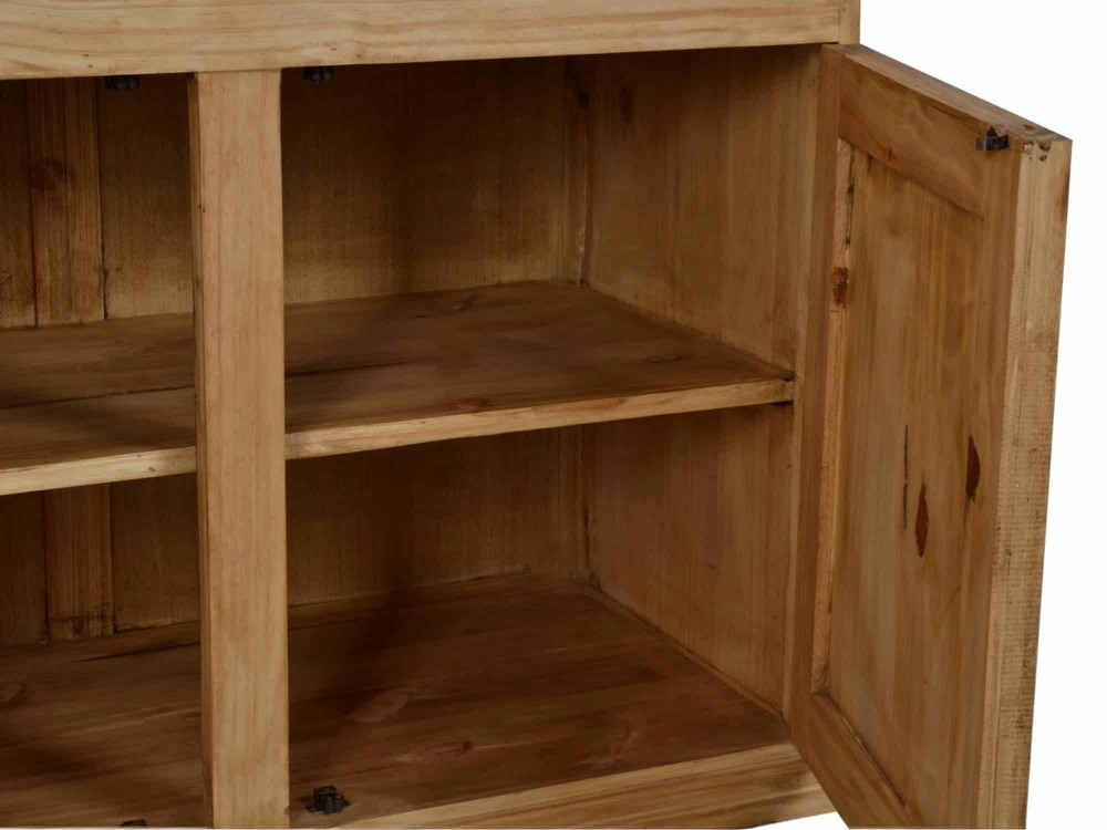 Buffet Mexico Möbel Landhaus Glas Massivholz Pinie Honig