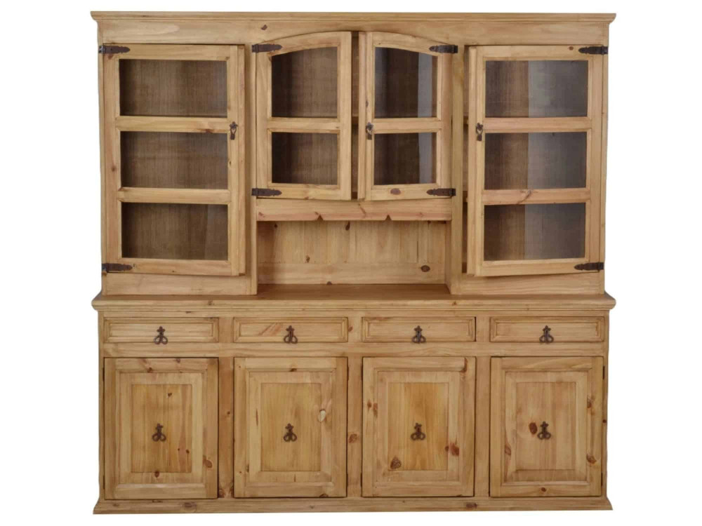 Buffet Mexico Möbel Landhaus Glas Massivholz Pinie Honig