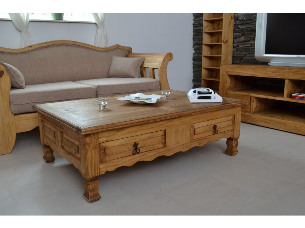 Couchtisch Mexico Möbel Landhaus Pinie Honig