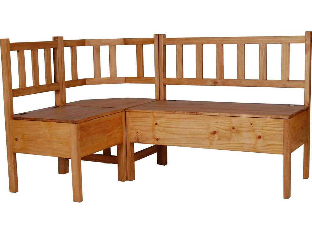 Eckbank Mexico Möbel Landhaus Pinie Honig