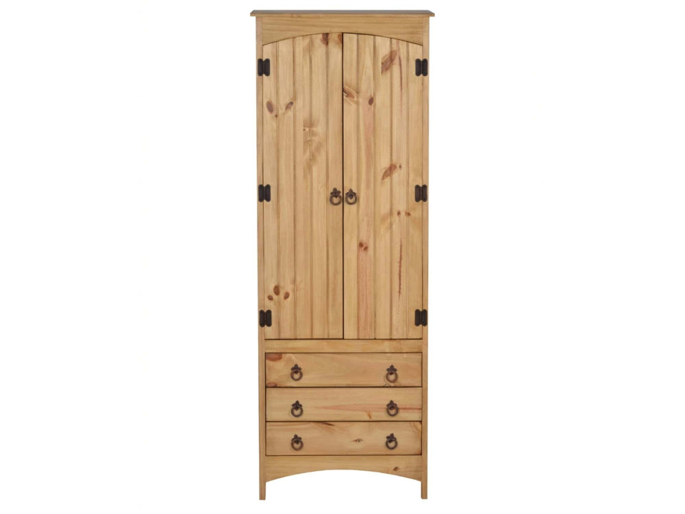 Hochschrank Mexico Möbel Landhaus Massivholz Pinie Honig