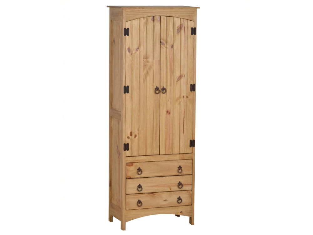 Hochschrank Mexico Möbel Landhaus Massivholz Pinie Honig