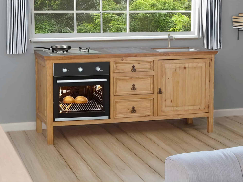 Küchenmodul Mexico Möbel Landhaus Pinie Honig