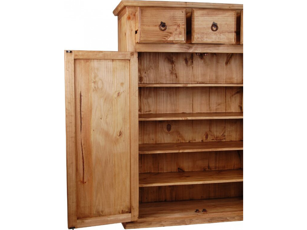 Schuhschrank Mexico Möbel Landhaus Pinie Honig