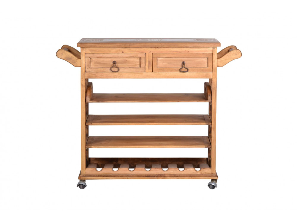 Servierwagen Mexico Möbel Landhaus Pinie Honig 10053 2