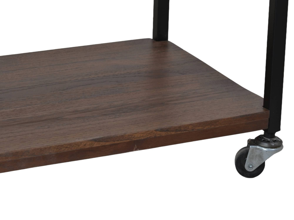 Servierwagen Tamesi Modern Metall Teak Braun