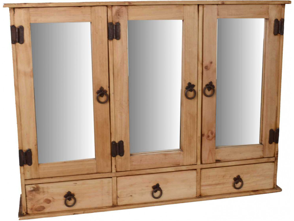 Spiegelschrank Mexico Möbel Landhaus Pinie Honig