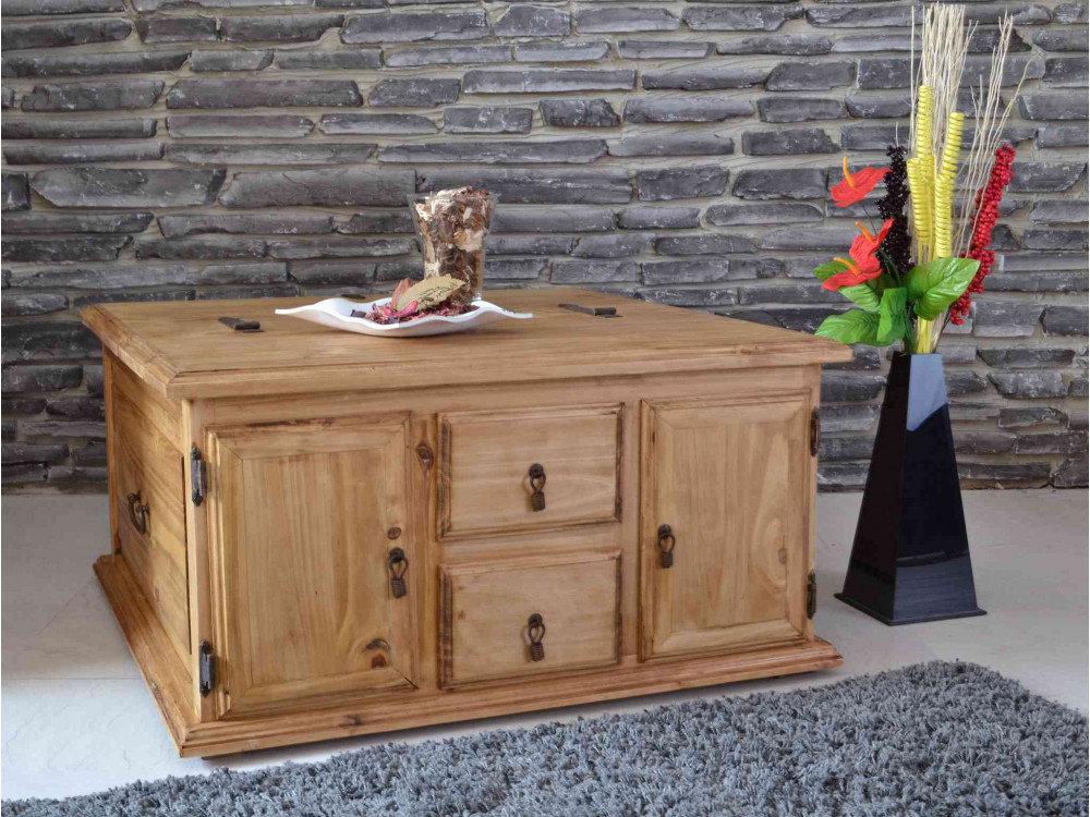 Truhentisch Mexico Möbel Landhaus Pinie Honig