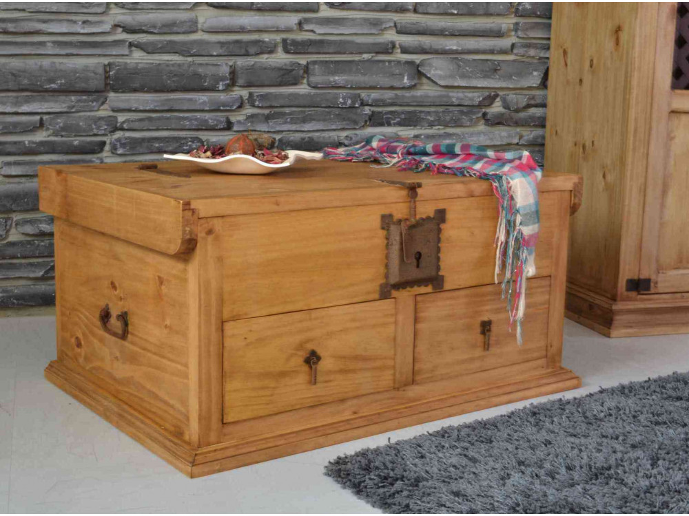 Truhentisch Mexico Möbel Landhaus Pinie Honig