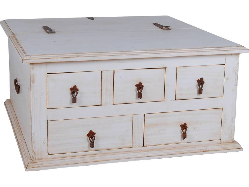 Truhentisch Mexico Möbel Landhaus Pinie Weiß