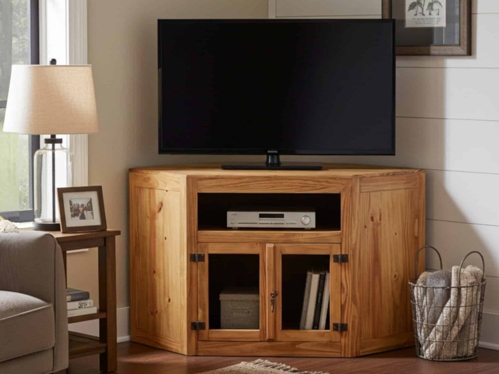 TV-Kommode Mexico Möbel Landhaus Glas Massivholz Pinie Honig