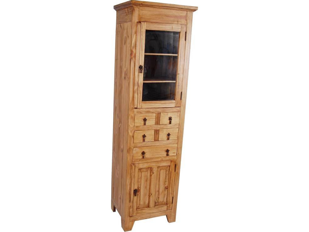 Vitrine Mexico Möbel Landhaus Pinie Honig 10034 3
