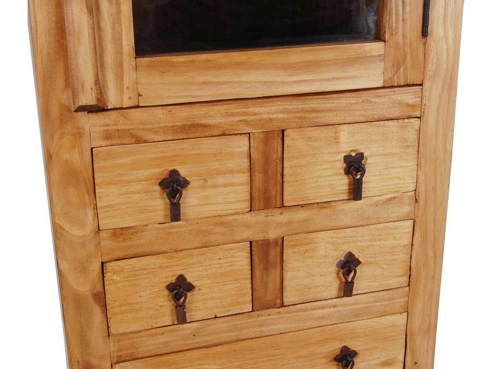 Vitrine Mexico Möbel Landhaus Pinie Honig 10034 5