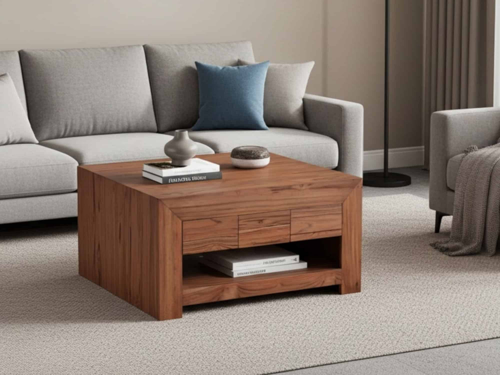 Couchtisch Maharaja Modern Massivholz Teak Braun