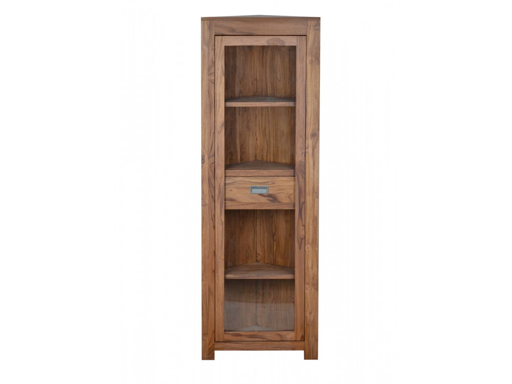 Eckvitrine Masala Modern Teak Braun