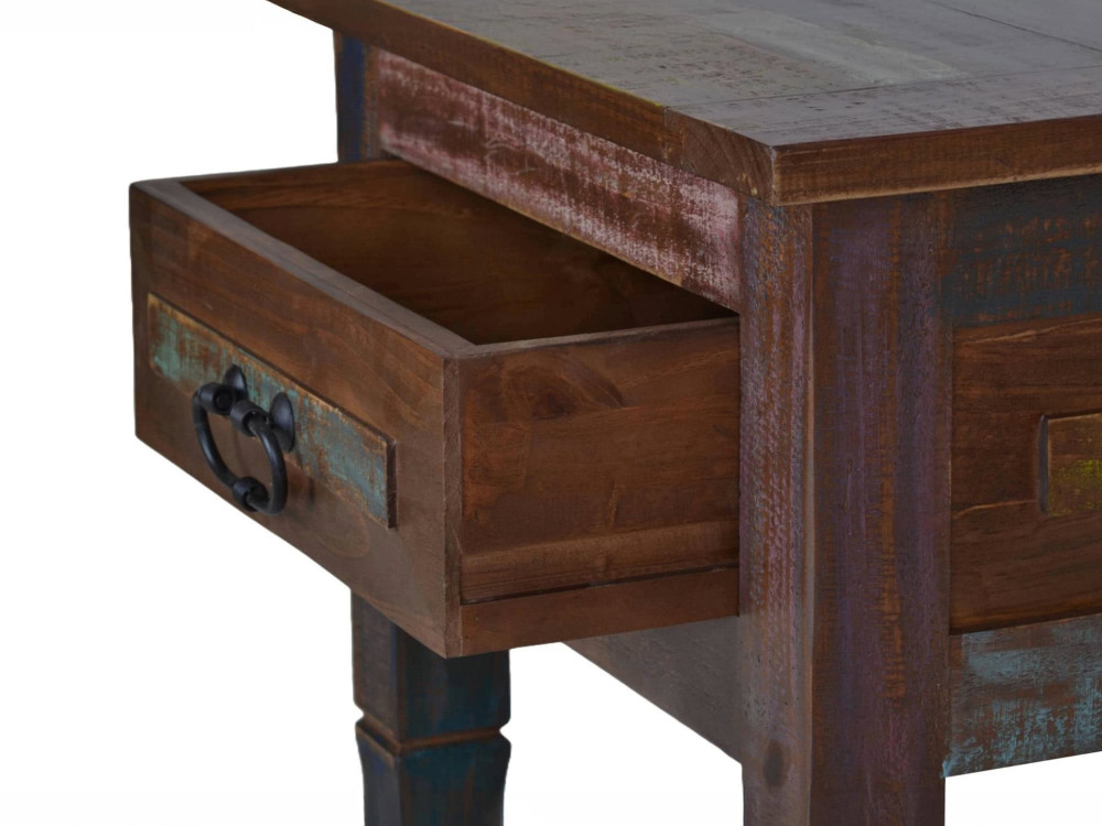 Beistelltisch Cancun Shabby Chic Massivholz Pinie Bunt