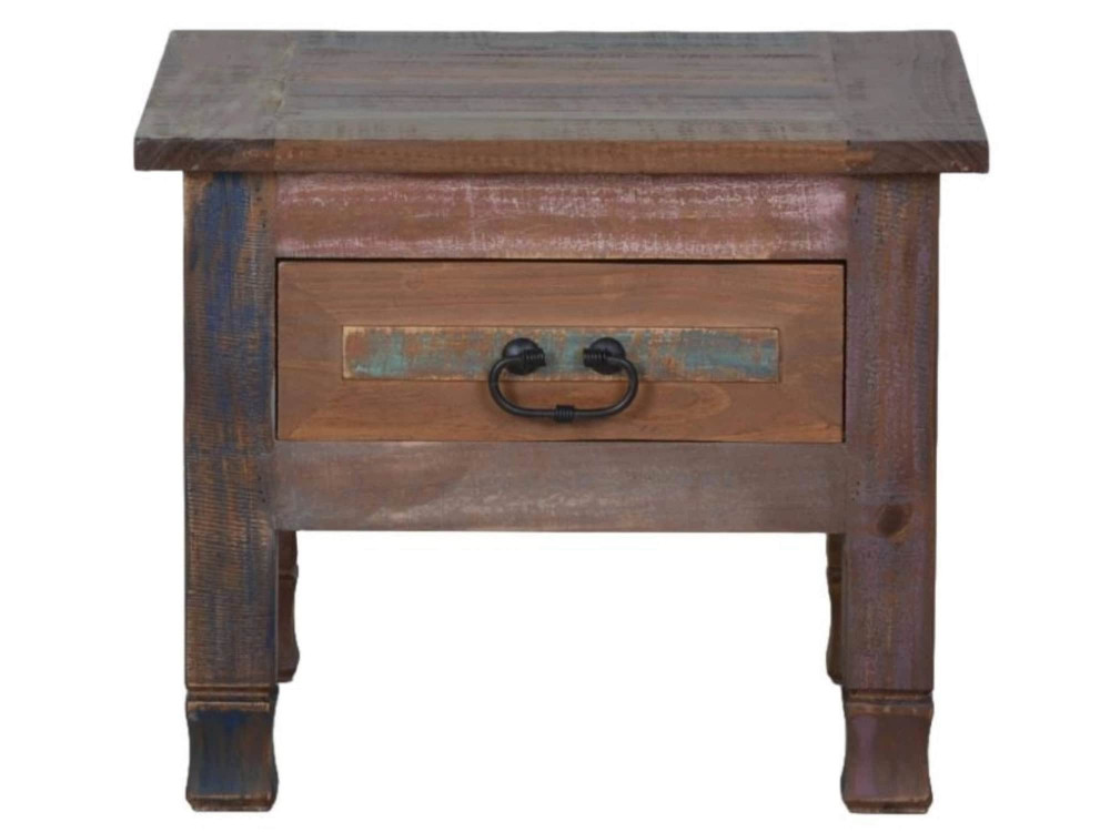 Beistelltisch Cancun Shabby Chic Massivholz Pinie Bunt