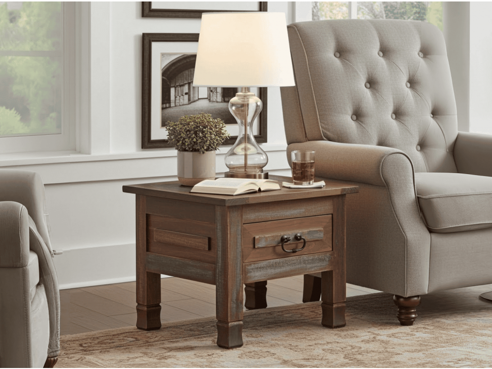 Beistelltisch Cancun Shabby Chic Massivholz Pinie Bunt