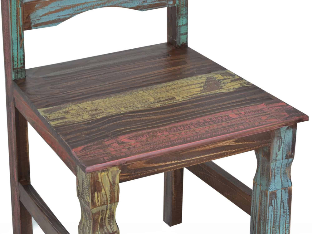 Esszimmerstuhl Cancun Shabby Chic Massivholz Pinie Bunt