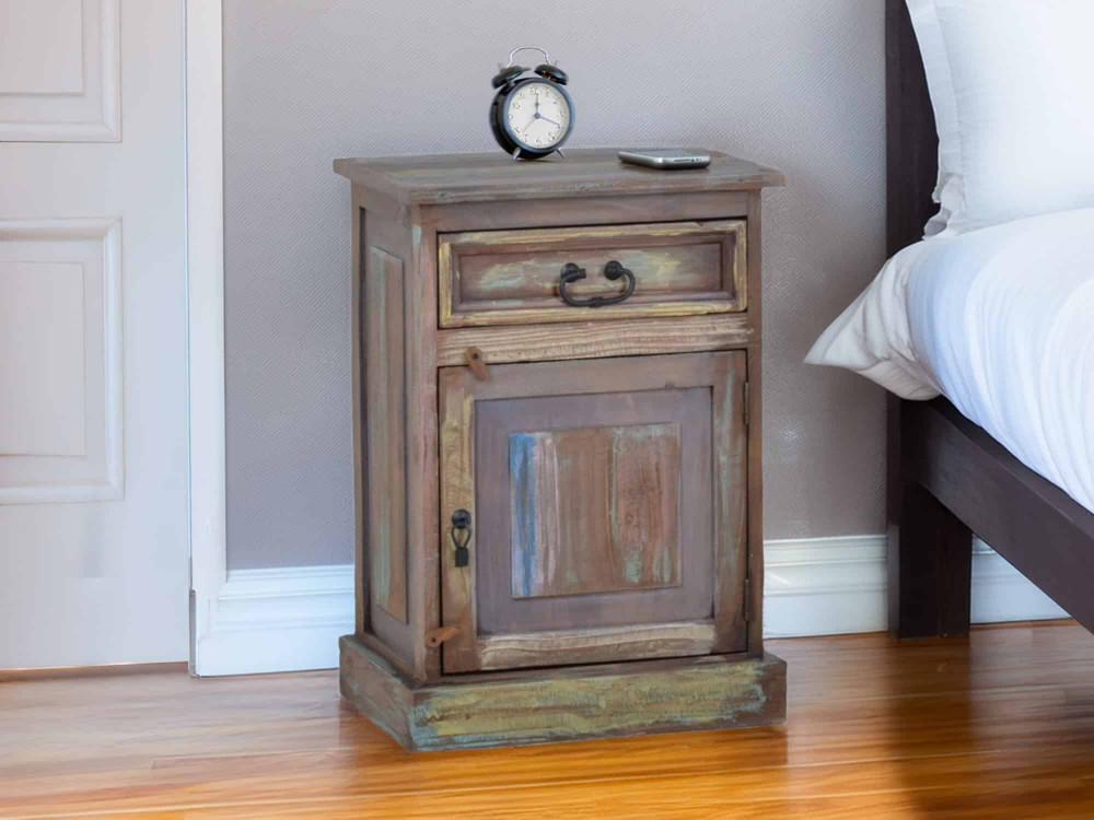 Nachttisch Cancun Shabby Chic Pinie Bunt