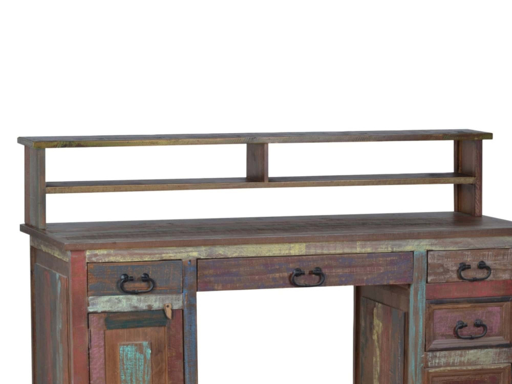 Schreibtisch Cancun Shabby Chic Massivholz Pinie Bunt