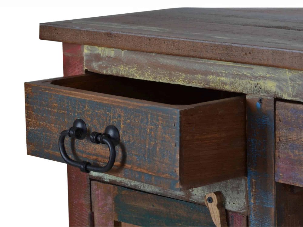 Schreibtisch Cancun Shabby Chic Massivholz Pinie Bunt