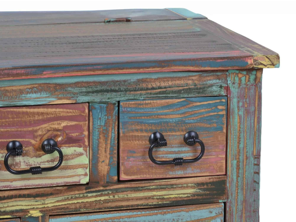 Truhentisch Cancun Shabby Chic Pinie Bunt