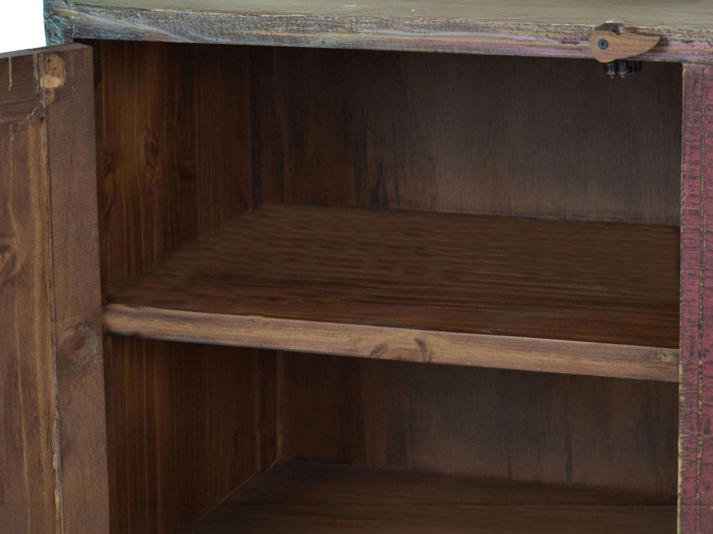 TV-Kommode Cancun Shabby Chic Massivholz Pinie Bunt