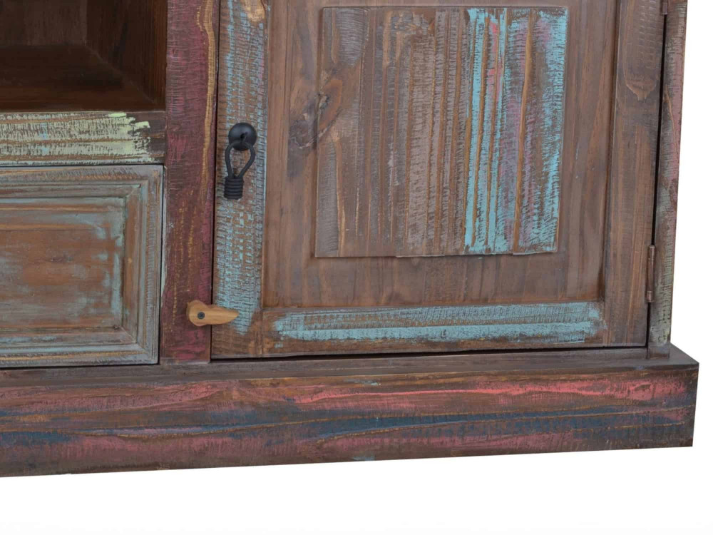 TV-Kommode Cancun Shabby Chic Massivholz Pinie Bunt