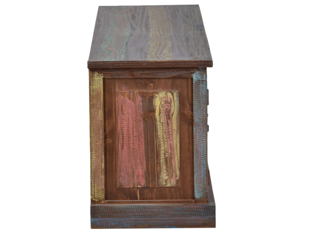 TV-Kommode Cancun Shabby Chic Massivholz Pinie Bunt