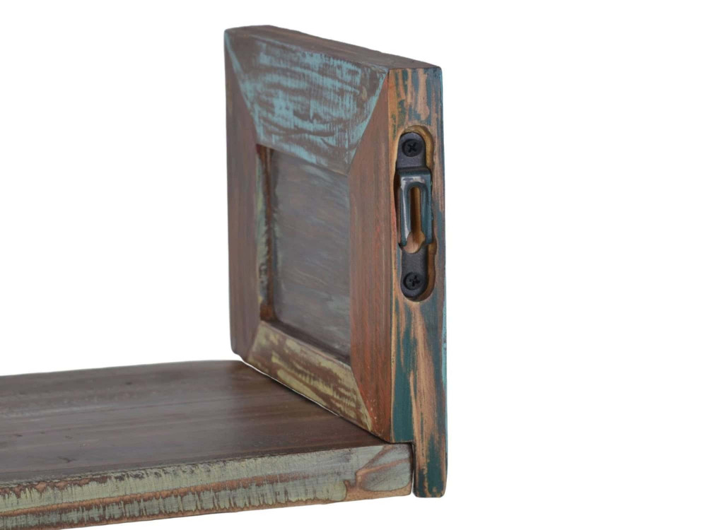 Wandregal Cancun Shabby Chic Massivholz Pinie Bunt